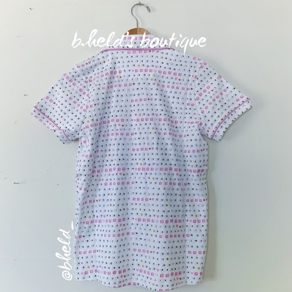 Roller Rabbit x Little Words Project Love & Letters Polo Pajamas Pink Sz XS NWT - Picture 7 of 16